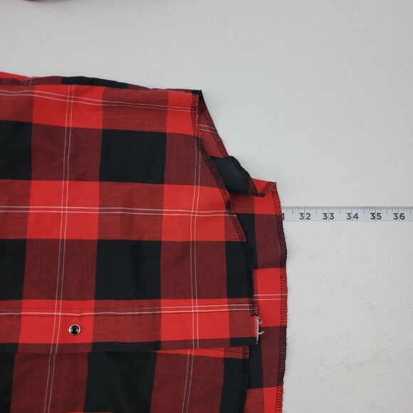 Wrangler Cowboy cut pearl snap plaid red button down shirt 15.5-35 M mens 3192‎ - Picture 6 of 9